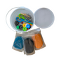 Build-a-Bot Play Kit comes with 3 colored play doughs, blade-less dough scissors, trinkets and accessories, as well as custom PlayMat and parent Sense of Help, all in our Play Pail.